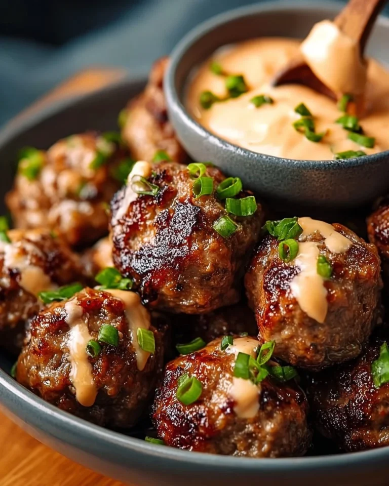 Delicious Korean BBQ meatballs served on a plate with vibrant garnishes.