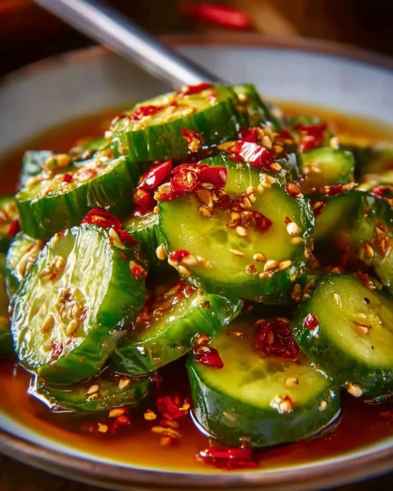 Korean Cucumber Salad with fresh cucumbers and vibrant seasonings