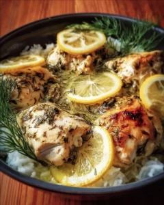 Mediterranean Lemon-Dill Chicken Bowls with fresh ingredients and vibrant colors