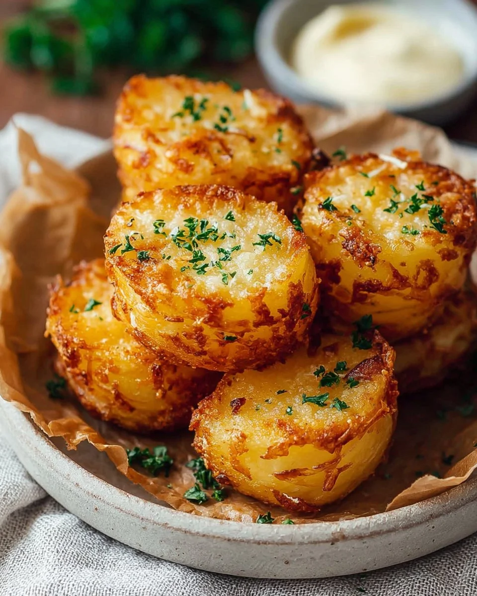 Delicious and crispy Irish Potato Bites arranged on a platter.