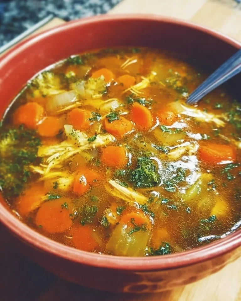 Healthy pot weight loss soup with vegetables and lean protein for weight management