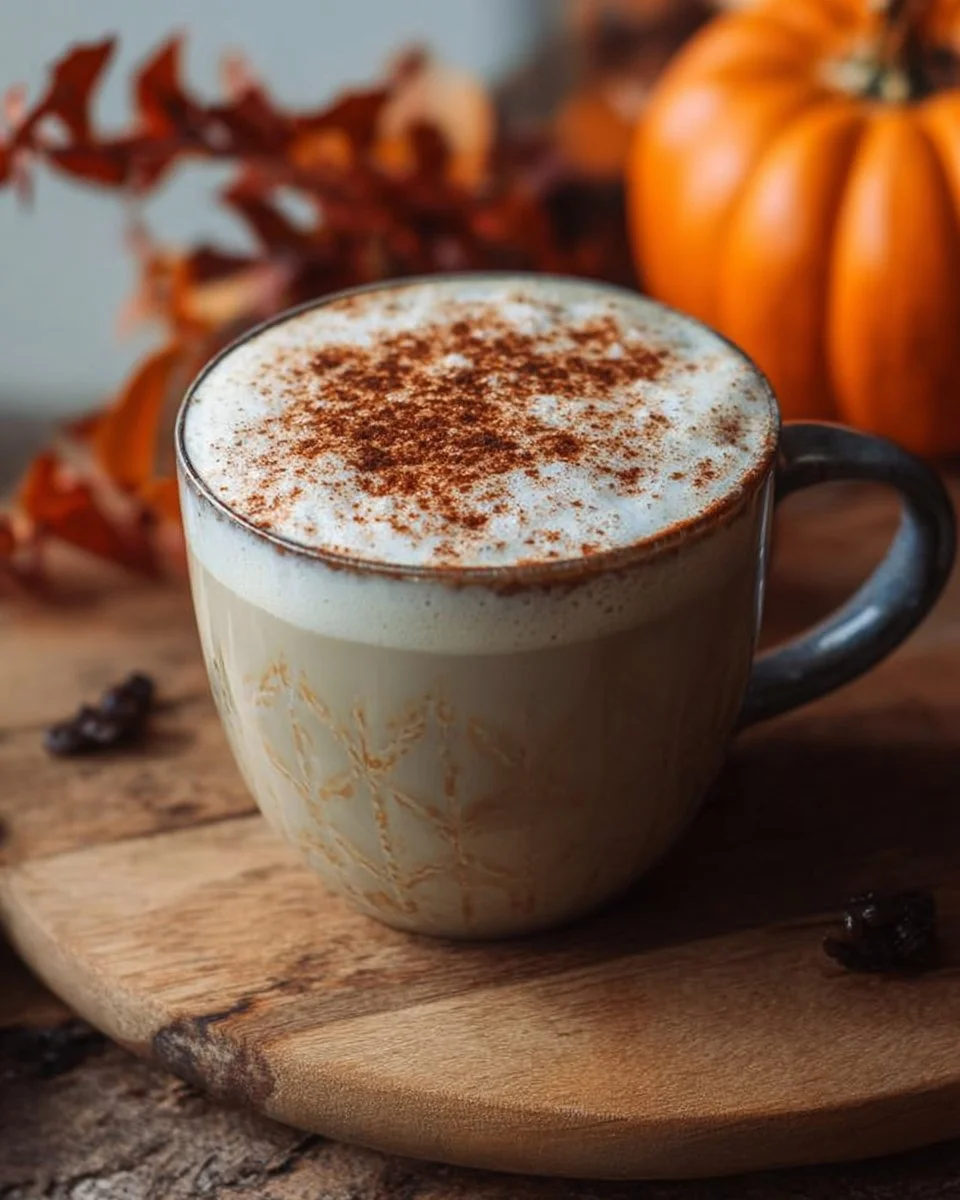Delicious Pumpkin Spice Chai Latte topped with whipped cream and spices