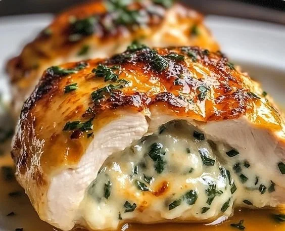 Delicious Ruth's Chris stuffed chicken dish served on a plate