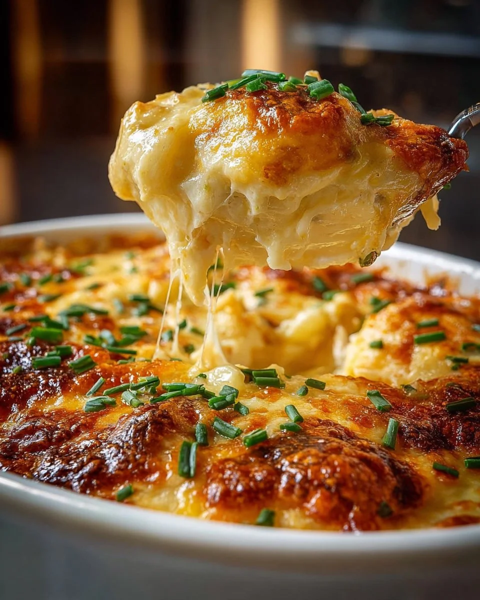 Creamy smoked Gouda and caramelized onion dip served in a bowl
