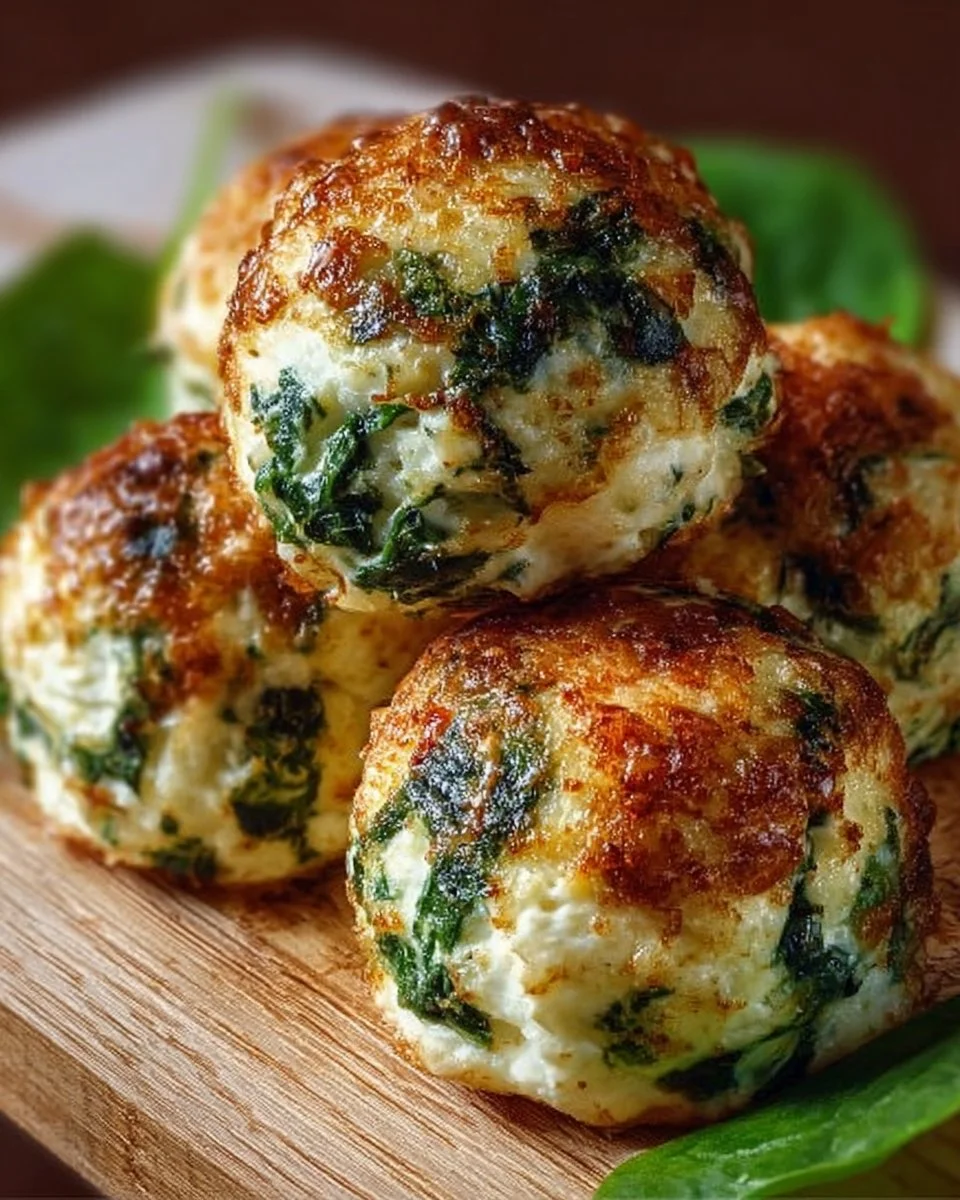 Homemade Spinach Ricotta Bites served on a platter for a tasty appetizer