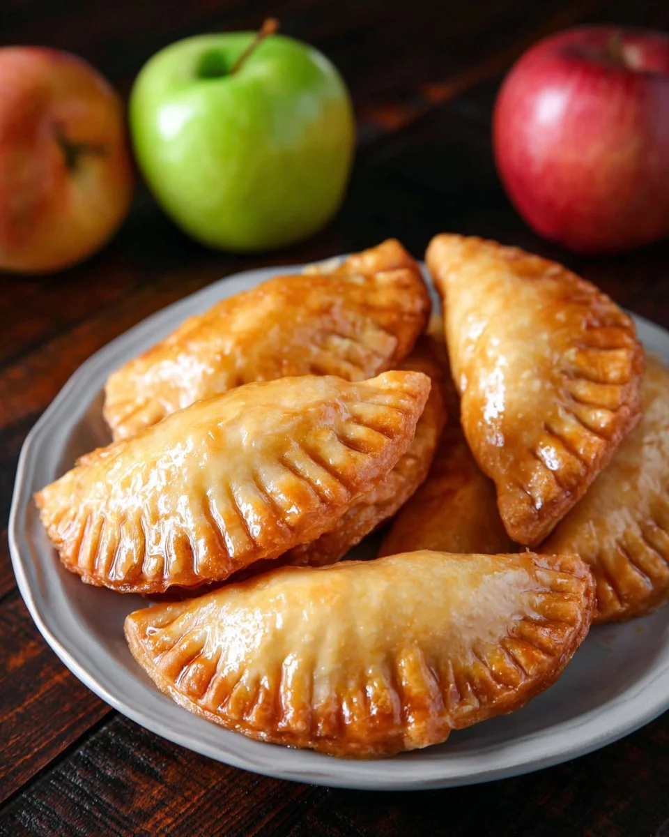Delicious homemade fried apple pies ready to be served