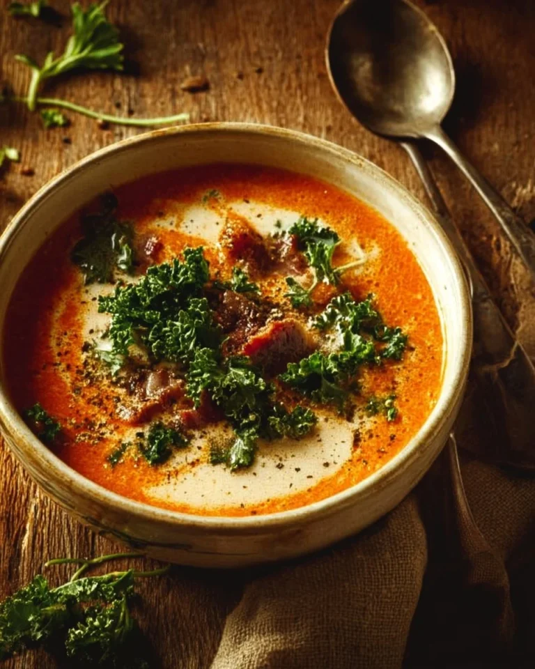 Delicious bowl of Tuscan Soup with vegetables and legumes