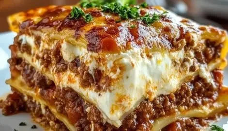 Ultimate Italian lasagna recipe with layers of cheese, pasta, and rich meat sauce