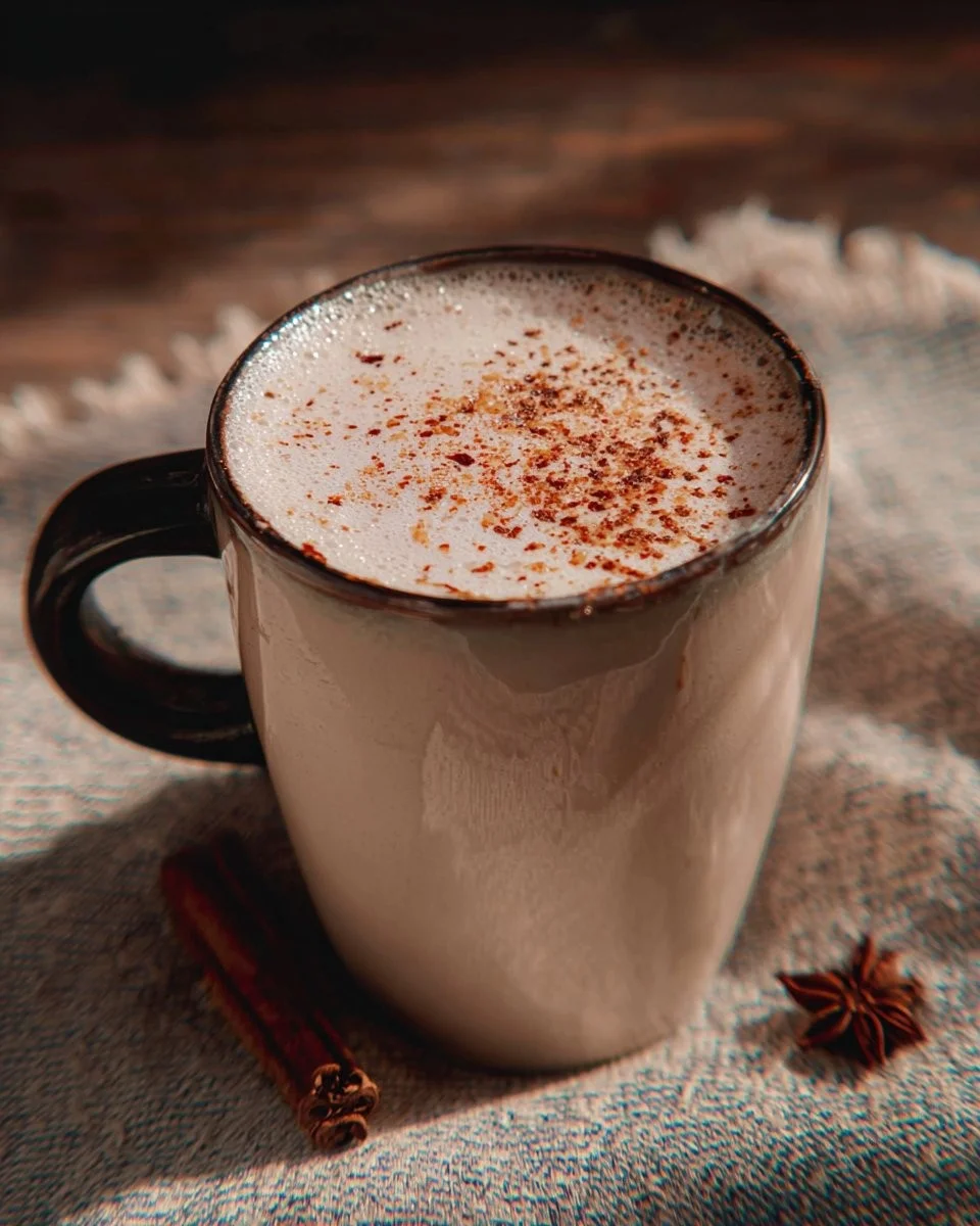 Delicious Vanilla Chai Tea Latte topped with whipped cream and spices